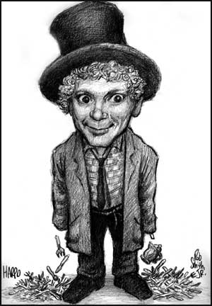 This week it's from the humor side with Harpo Marx from my favorite comedy